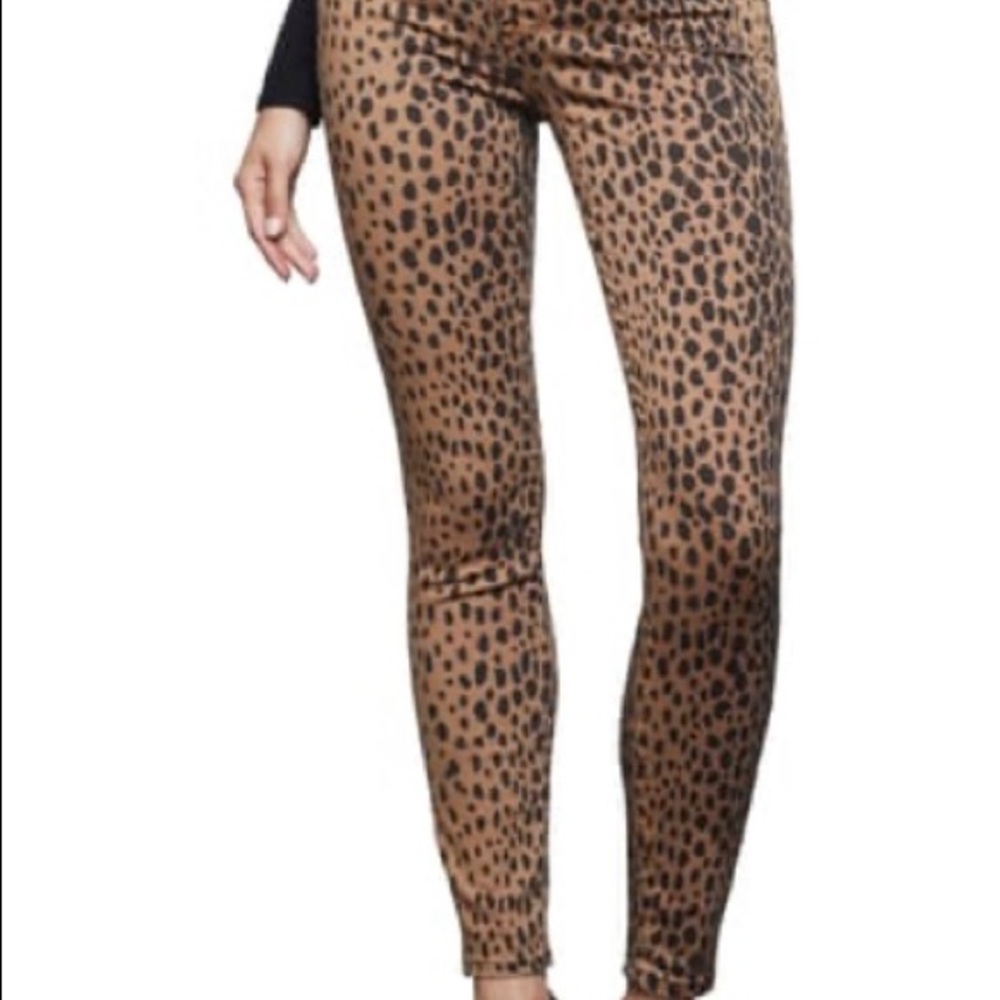 Good American Leopard Print High-Waist Jean Size 8